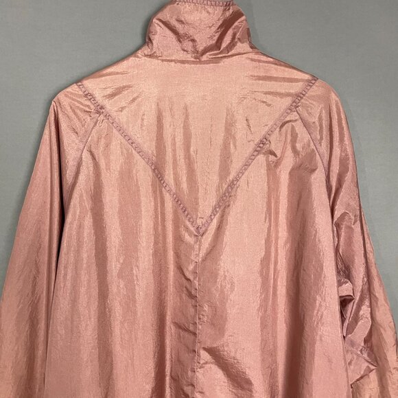 Vintage Windbreaker Jacket‎ Pink Women Size 3X Lightweight Lined FLAWS Plus Size - Picture 12 of 15